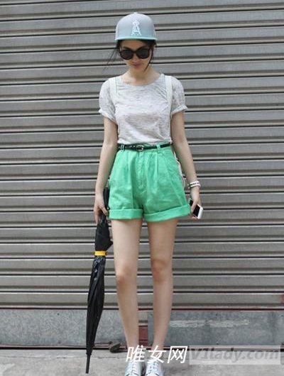 分享几款夏日女生短裤搭配方案图片详解
